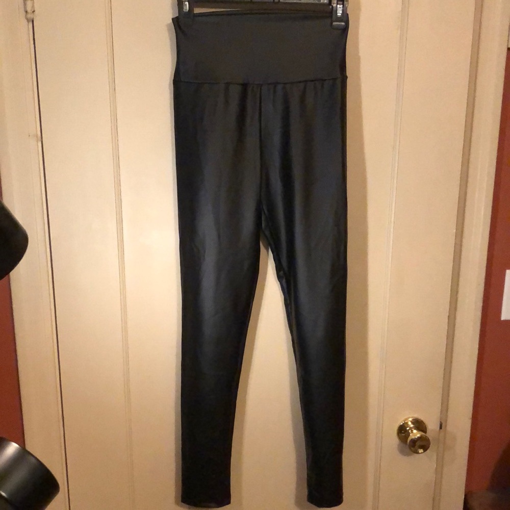 Faux leather leggings